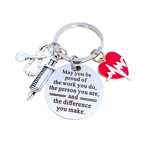 Llavero de acero inoxidable colorido personalizado "Espero que seamos amigos hasta que muramos" Juego de regalo de vacaciones de estilo de dibujos animados - Product Image 5