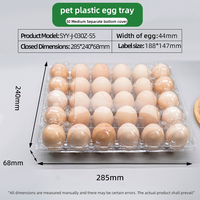 Barquette à œufs en blister PET avec couvercle séparé, fabrication directe, qualité alimentaire, empilable, antichoc, OEM ODM, impression personnalisée, emballage pour œufs
