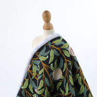 Tissu en molleton de coton brossé doux, toucher chaud, accepte l'impression numérique personnalisée, directement de l'usine, MOQ 1m