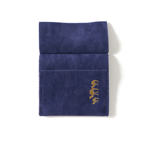 Yu Touch Luxury Mini Flap <b>Envelope</b> Pouch Small Suede Jewelry Pouch with Embossing Logo for Rings Earrings Necklaces <b>Gift</b> Storage - Product Image 3