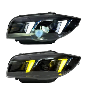 Faros Delanteros LED VG Auto Snake Eyes para <span class=keywords><strong>BMW</strong></span> Serie 1 2004-2011 E82 <span class=keywords><strong>E87</strong></span> 118i 1120i <span class=keywords><strong>125i</strong></span> 128i 130i, Conjunto de Faros con Luces de Circulación Diurna Amarillas y Blancas - Product Image 2