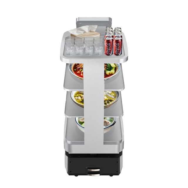 Commercial Food Delivery Robot for Restaurant Hotel Safe and Stable Increase the Working Efficiency Delivery Food Robot