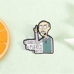 Spilla in metallo smaltata personalizzata Yo <span class=keywords><strong>Soy</strong></span> Betty La Fea El Diablo Es Puerco, distintivo da bavero, regalo per fan della serie TV - Product Image 1