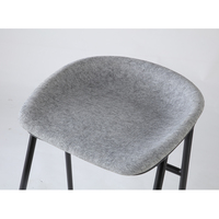 Tabouret de bar rectangulaire empilable durable et moderne avec structure en fer, chaises de bureau en feutre PET, couleur personnalisable