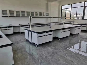 Üniversite ve hastaneler için yüksek kaliteli kimyasal laboratuvar mobilyası paslanmaz çelik çalışma masası laboratuar tezgahı