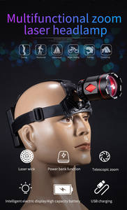 Lampe frontale de chasse portable de haute puissance pour la randonnée en plein air, lampe frontale rechargeable pour le <span class=keywords><strong>camping</strong></span> - Product Image 6