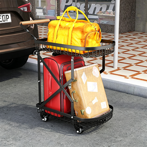 Chariot de courses commercial robuste 340L avec panier métallique grande capacité, roues silencieuses, pour supermarché et usage commercial, kit complet - Product Image 4