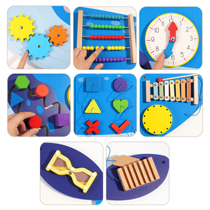 EDULAND OEM ODM Juegos Educativos Multifuncionales para el Aprendizaje Temprano, Tableros de Actividades de Madera Montessori para Niños, Juguete de Pared para Niños - Product Image 3