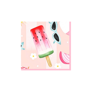 DAMAI Juego de Vajilla Desechable de Papel con Tema de Cumpleaños de Verano, Color Rosa, para Fiestas Infantiles - Product Image 6