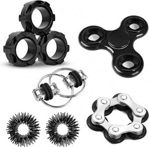 Adult Desk Stress Fidget Toys-Plastic Sensory <b>Rings</b> <b>Spinner</b> Easy Operate Variety Options for Calming Anxiety Boosting Focus - Product Image 1