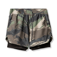 Short de gym avec logo personnalisé pour hommes, avec poches à double épaisseur, 5 pouces, pour l'entraînement sportif, sport, nylon, style décontracté, écologique