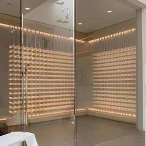 Étagère à <span class=keywords><strong>vin</strong></span> suspendue en cristal givré personnalisée, supports en <span class=keywords><strong>verre</strong></span> acrylique, porte-bouteilles à <span class=keywords><strong>vin</strong></span>, meubles de <span class=keywords><strong>rangement</strong></span> pour la maison - Product Image 3