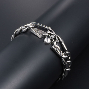 Pulsera Skull Deathwing de acero de titanio, joyería de moda unisex, regalo CE452 - Product Image 4