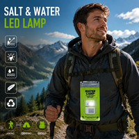 Lampe LED d'urgence portable alimentée par l'eau salée, étanche IP44, CRI 90, facile à transporter, pour l'alpinisme, le camping, la pêche, la randonnée