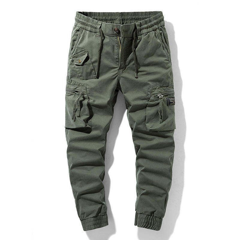 Green Cargo Mens Summer Cargo Trousers Cargo Pants Men Fashion