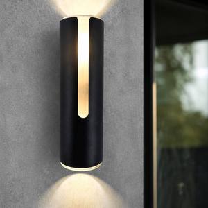 Applique murale cylindrique moderne SHIZI, éclairage vertical haut/bas, en aluminium noir, pour intérieur/extérieur, lampe de lavage verticale, couloir, hôtel, OEM - Product Image 4