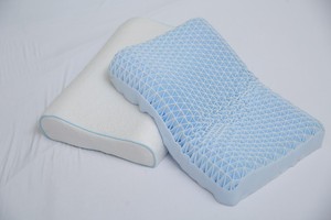 Klaar voor verzending geventileerd <span class=keywords><strong>gel</strong></span>-versnipperd pluche kussen golfvormig effen patroon nekondersteuning modern design op maat gemaakte logo kussensloop - Product Image 6