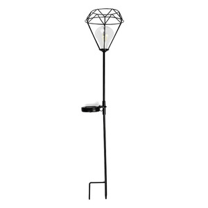 Lámpara Solar de Jardín con Bombilla LED, Farol de Hierro para Exteriores, Iluminación de Caminos, Resistente al Agua, Alimentada por Energía Solar - Product Image 5