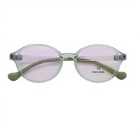 2401 NICE ECHA Lunettes de lecture pour enfants, style punk, motif de dessin animé, transparentes, monture intégrale ovale, verres PC, pour toutes les formes de visage