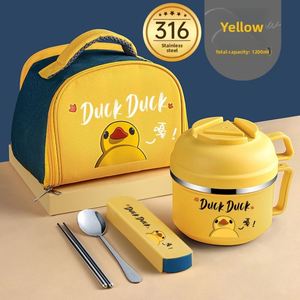 New Design 316 Stainless Steel Food Cup Student Canteen Bowl Japanese Style Bento <b>Box</b> Dormitory Instant Noodle Bowl - Product Image 6