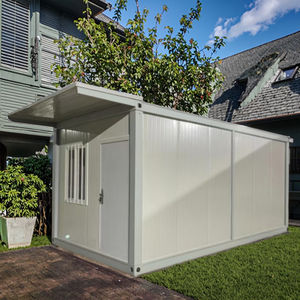 地中海风格的20英尺钢制集装箱房，用于室外办公室、学校和公寓庭院 - Product Image 1