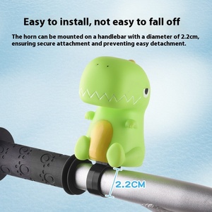 Cuerno de aire súper sonido, bocina deslizante para coche, bonito accesorio de dibujos animados para bicicleta de equilibrio para niños, hecho de plástico duradero - Product Image 3