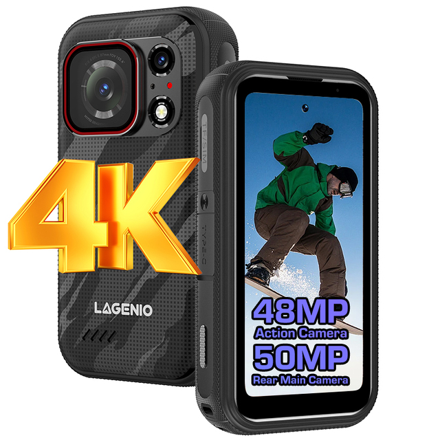 LAGENIO Eagle Pro 48MP Action Camera 5G IP68 Wholesale 4K EIS in Stock Rugged 5G Smartphone 24GB Ram