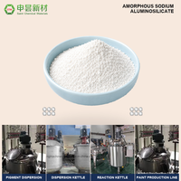 Poudre fine de silicate d'aluminium de sodium amorphe à haute blancheur, agent de remplissage et d'extension pour revêtements, encres, peintures, composés de caoutchouc
