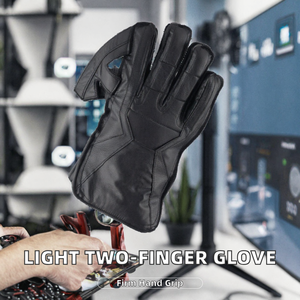 Wholesale Leather Lightweight Two Finger Hand Grip <b>Gaming</b> <b>Glove</b> Breathable Anti Sweat Graphene Fingertips Esports Billiards Gear - Product Image 2