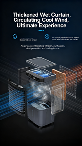 <span class=keywords><strong>Aire</strong></span> <span class=keywords><strong>Acondicionado</strong></span> Portátil Directo de Fábrica con Motor de Voltaje de Operación de 220V, Enfriador de <span class=keywords><strong>Aire</strong></span> Evaporativo <span class=keywords><strong>Vertical</strong></span>, Unidad de Pie - Product Image 5