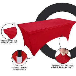 Hiện đại hoa hình chữ nhật vuông Khăn trải bàn nhà bếp kháng Spandex cho thương mại cho thấy đám cưới bên nhựa cho khách sạn <span class=keywords><strong>x</strong></span>ây dựng thương hiệu - Product Image 3