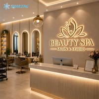 Enseigne lumineuse LED 3D personnalisée, signalétique en acrylique rétroéclairée pour salon de beauté, décoration murale, publicité, étanche IP65