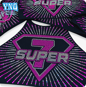 उच्च गुणवत्ता वाले चीयरलीडर गैन्स्टन टी-शर्ट डिजाइन कस्टम खुश टीम गैंडा ट्रांसफर हॉटफिक्स गैंडा कस्टम डिजाइन - Product Image 1