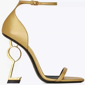 Sandales à talons hauts de luxe de haute qualité, sandales à bout ouvert à tête carrée, sandales d'été pour mariage, banquet, cérémonie de remise de diplôme - Product Image 2