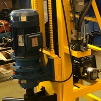 Foreuse hydraulique électrique 3KW pour puits d'eau, 100m, trépan 250mm avec moteur de treuil 4KW, 220V/380V, machine portable pour puits peu profonds