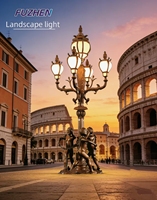 Lampe de jardin LED de haute qualité, nouveau design, best-seller, pour cour, pelouse, avec poteau en aluminium, étanche IP65, lampadaire