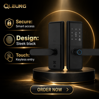 Harga Grosir Kunci Pintu Pintar S850 Tuya Wifi Kontrol Kata Sandi Kartu Kunci Biometrik Sidik Jari untuk Pintu Kayu