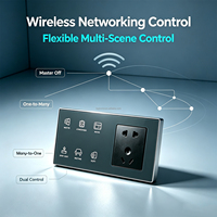 Interrupteur Tactile Intelligent 433RF pour Hôtel, Contrôle Sans Fil de la Luminosité, du Climatiseur, des Rideaux, de la Télévision, Modèles Personnalisés, OEM ODM Pris en Charge