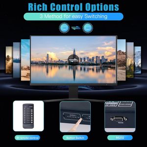 2025 usine <span class=keywords><strong>4K</strong></span> pour HDMI <span class=keywords><strong>Matrix</strong></span> 8x8 8-In 8-Out HDMI2.0b HDCP2.2 Switch Splitter Converter avec télécommande <span class=keywords><strong>4K</strong></span> 60Hz RGB Downscaler RS2 - Product Image 5