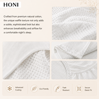 Ensemble de literie HONI avec logo personnalisé, en coton pur, lit double, style luxueux, couvre-lit moelleux pour un usage domestique
