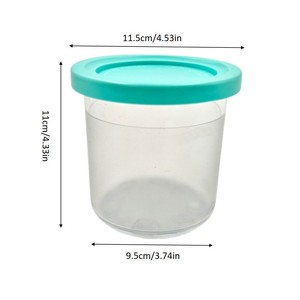 Ice Cream Storage Container 500ml With Spoon Easy To Clean Food Grade Plastic Dishwasher Safe - Product Image 4