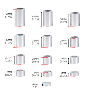 13-Piece Wheel <b>Spacers</b> 1 Inch Inner Diameter 1-1/2 Inch Outer Diameter For Harley Motorcycle Aluminum Silver Finish - Product Image 5