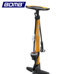 Pompe à vélo haute pression BOMB, pompe à pied portable pour vélo avec manomètre pour valves Presta et Schrader - Product Image 1