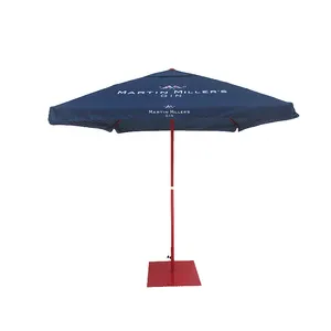 Payung parasol berdiri, payung teras aluminium komersial pasar restoran besar taman luar ruangan 3x4m