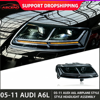 Kit de modernisation de phares avant à LED avec feux de jour à LED et clignotants séquentiels pour Audi A6L C6 2005-2011