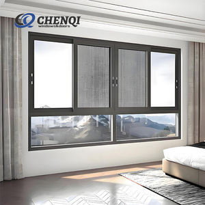 Fenêtres coulissantes à <span class=keywords><strong>double</strong></span> <span class=keywords><strong>vitrage</strong></span> en aluminium avec moustiquaire, verre Low-E, vente chaude 2026, pour usage résidentiel - Product Image 3