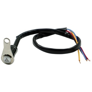Interrupteur de feux de détresse pour <span class=keywords><strong>moto</strong></span>, support métallique, bouton marche/arrêt autobloquant LED 22 mm pour guidon avec faisceau de câblage pour <span class=keywords><strong>moto</strong></span> tout-terrain et VTT - Product Image 2