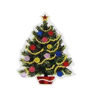 Pegatinas de Papá Noel rojas con forma de dibujos animados personalizados, regalo de Navidad, textura de vinilo PVC con purpurina de colores, para regalo. - Product Image 1