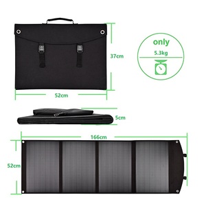 แผงโซลาร์เซลล์พับได้ 100w 120w 200w 220w 300w แบบพกพาสำหรับตั้งแคมป์ เดินป่า และคาราวาน - Product Image 4