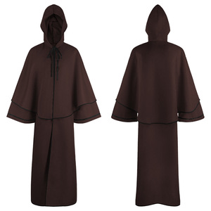Disfraz de Túnica con Capucha, 5 Colores, Capa de Manga Larga, Traje de Monje, Cosplay, Juego de Roles, Ropa de Anime - Product Image 3